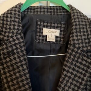 J. Crew Black and Gray Houndstooth Jacket